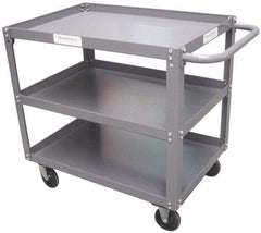 Value Collection - 1,200 Lb Capacity, 24" Wide x 48" Long x 34-5/8" High Service Cart - 3 Shelf, Steel - Eagle Tool & Supply