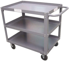 Value Collection - 1,200 Lb Capacity, 18" Wide x 36" Long x 34-5/8" High Service Cart - 3 Shelf, Steel - Eagle Tool & Supply
