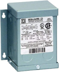 Square D - 1 Phase, 240 x 480 Volt Input, 120/240 Volt Output, 0.5 kVA, General Purpose Transformer - 3R NEMA Rating, 176°F Temp Rise, Indoor, Outdoor - Eagle Tool & Supply