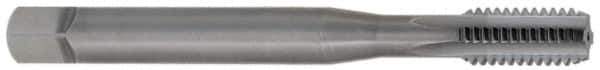 OSG - M4x0.70 Metric Coarse 6H 4 Flute Bright Finish Solid Carbide Straight Flute Machine Tap - Plug, Right Hand Thread, 2-1/8" OAL, 3/4" Thread Length, D4 Limit, Oversize - Eagle Tool & Supply