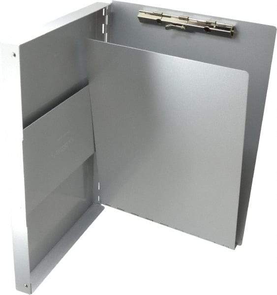 Saunders - 13 Inch Long x 9 Inch Wide x 1 Inch High, Clip Board - Silver - Eagle Tool & Supply