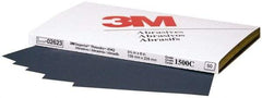 3M - 1,500 Grit, Silicon Carbide Sanding Sheet - 9" Long x 5-1/2" Wide, Ultra Fine Grade, C Weighted Paper Backing - Eagle Tool & Supply