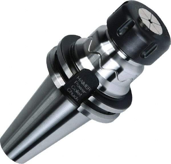 HAIMER - 1/8" to 3/8" Capacity, 100mm Projection, CAT40 Taper Shank, ER16 Collet Chuck - 0.0001" TIR, Through-Spindle & DIN Flange Coolant - Exact Industrial Supply