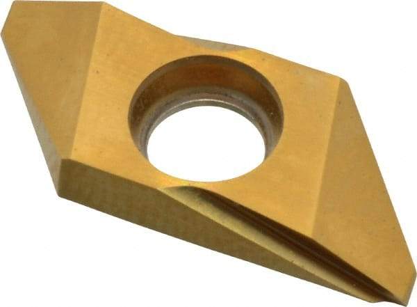 NTK - TBP60FR10 Grade ZM3 Carbide Turning Insert - TiN Finish, 60° Triangle, 2.5mm Thick, 0.0039" Corner Radius - Eagle Tool & Supply