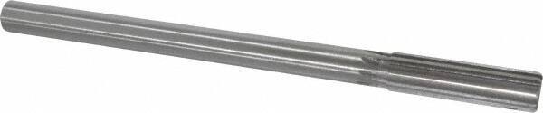 Made in USA - 0.628" High Speed Steel 8 Flute Chucking Reamer - Straight Flute, 0.5615" Straight Shank, 2-1/4" Flute Length, 9" OAL - Eagle Tool & Supply