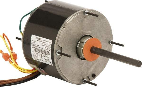 US Motors - 1/2 hp, TEAO Enclosure, Auto Thermal Protection, 1,075 RPM, 208-230 Volt, 60 Hz, Industrial Electric AC/DC Motor - Size 48 Frame, Hub Mount, 1 Speed, Ball Bearings, 5.1-5.8 Full Load Amps, B Class Insulation, CCW Lead End - Eagle Tool & Supply