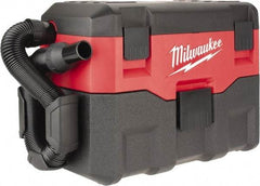 Milwaukee Tool - 2 Gal Plastic Tank, Battery Powered Portable Wet/Dry Vacuum - 18 Volt, 6' Hose Fitting, Cordless, Cleanstream Washable Wet/Dry, Accessories Included - Eagle Tool & Supply