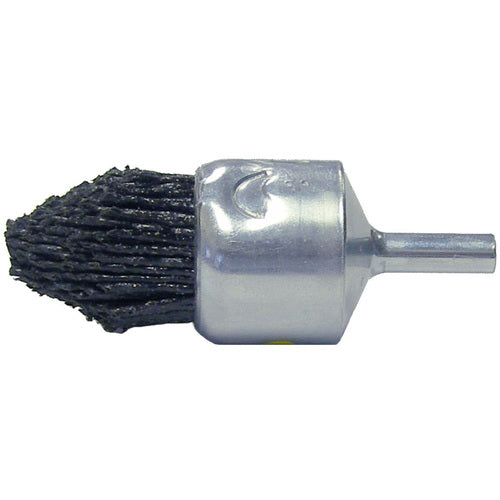 1″ Dia FME-Compliant Black Nylox Controlled Flare End Brush, .035/80CG Fill - Eagle Tool & Supply