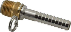 SuperKlean - 1/2 NPT x 1/2" Hose Barb, Swivel Hose Adapter - Brass & Stainless Steel - Eagle Tool & Supply