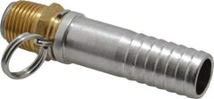 SuperKlean - 1/2 NPT x 3/4" Hose Barb, Swivel Hose Adapter - Brass & Stainless Steel - Eagle Tool & Supply