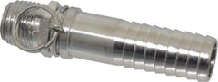 SuperKlean - NPT x 3/4" Hose Barb, Swivel Hose Adapter - Stainless Steel - Eagle Tool & Supply
