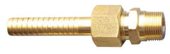 SuperKlean - NPT x 5/8" Hose Barb, 3 Piece Mixer Adapter - Brass - Eagle Tool & Supply