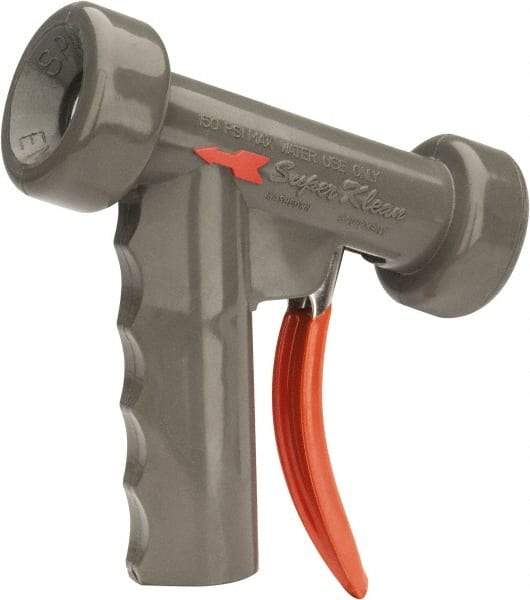 SuperKlean - Insulated, Stainless Steel Pistol Grip Spray Nozzle for 1/2" Pipe - Gray, 1/2 NPT - Eagle Tool & Supply