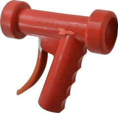 SuperKlean - Insulated, Stainless Steel Pistol Grip Spray Nozzle for 1/2" Pipe - Red, 1/2 NPT - Eagle Tool & Supply