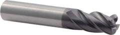 M.A. Ford - 1/2", 4 Flute, Single End, Solid Carbide, 1/8" Corner Radius End Mill - 3" OAL, 35/38° Helix, Right Hand Flute, 1" LOC, Right Hand Cut - Eagle Tool & Supply