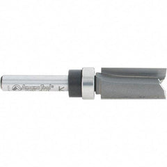 Amana Tool - 1/2" Cut Diam, 1" Length of Cut, 2 Flute Pattern-Cutting Edge Profile Router Bit - Carbide-Tipped, 1/4" Shank Diam, 2-1/2" OAL, Uncoated - Eagle Tool & Supply