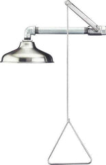 PRO-SAFE - Plumbed Drench Showers Mount: Horizontal Shower Head Material: Stainless Steel - Eagle Tool & Supply