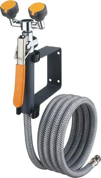 PRO-SAFE - Plumbed Drench Hoses Mount: Wall Style: Dual Spray Head - Eagle Tool & Supply