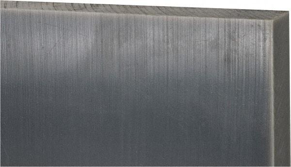 Made in USA - 1-1/2" Thick x 12" Wide x 1' Long, Polyethylene (UHMW) Sheet - Black, Oil-Filled Grade - Eagle Tool & Supply