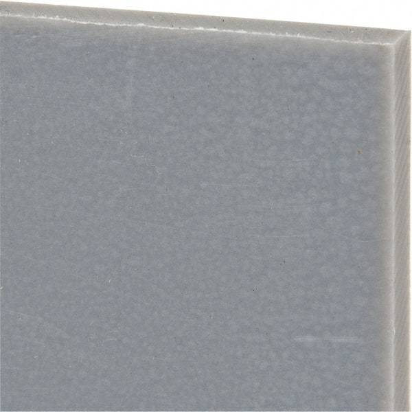 Made in USA - 1/4" Thick x 12" Wide x 2' Long, Polyethylene (UHMW) Sheet - Black, Oil-Filled Grade - Eagle Tool & Supply