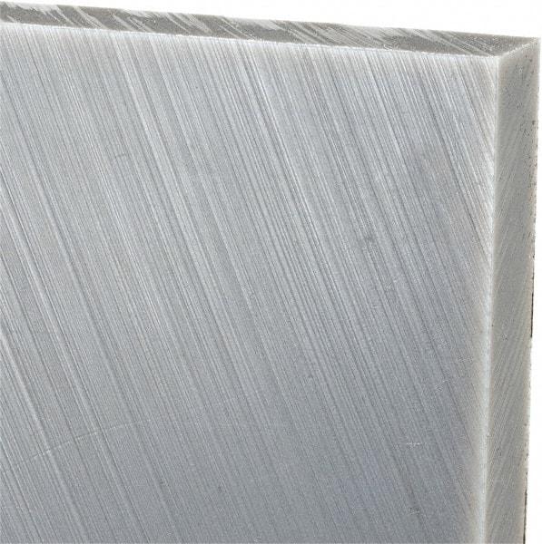 Made in USA - 1/2" Thick x 24" Wide x 3' Long, Polyethylene (UHMW) Sheet - Gray, Oil-Filled Grade - Eagle Tool & Supply