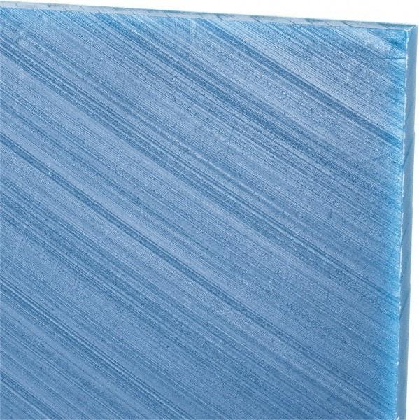 Made in USA - 1/4" Thick x 12" Wide x 2' Long, Polyethylene (UHMW) Sheet - Blue, Glass-Filled Grade - Eagle Tool & Supply