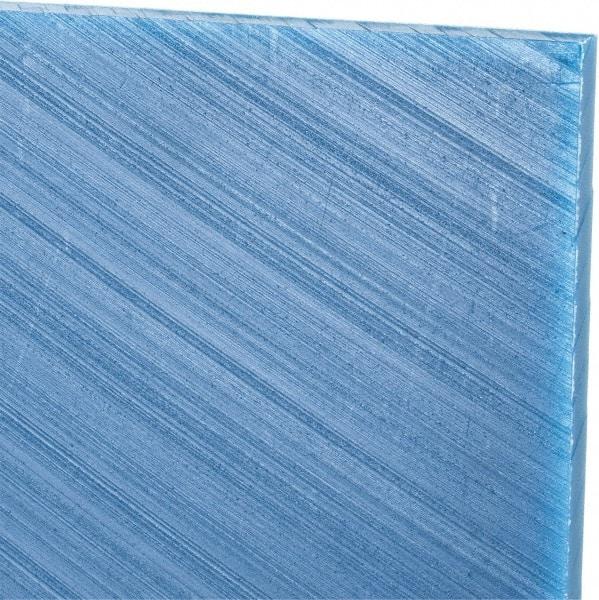 Made in USA - 1/4" Thick x 12" Wide x 3' Long, Polyethylene (UHMW) Sheet - Blue, Glass-Filled Grade - Eagle Tool & Supply