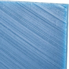 Made in USA - 1/4" Thick x 12" Wide x 3' Long, Polyethylene (UHMW) Sheet - Blue, Glass-Filled Grade - Eagle Tool & Supply