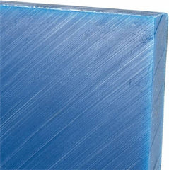 Made in USA - 1/2" Thick x 12" Wide x 3' Long, Polyethylene (UHMW) Sheet - Blue, Glass-Filled Grade - Eagle Tool & Supply