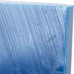 Made in USA - 3/4" Thick x 24" Wide x 2' Long, Polyethylene (UHMW) Sheet - Blue, Glass-Filled Grade - Eagle Tool & Supply