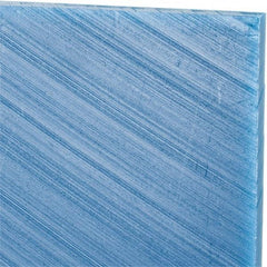 Made in USA - 1/4" Thick x 24" Wide x 4' Long, Polyethylene (UHMW) Sheet - Blue, Glass-Filled Grade - Eagle Tool & Supply