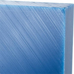 Made in USA - 1" Thick x 24" Wide x 4' Long, Polyethylene (UHMW) Sheet - Blue, Glass-Filled Grade - Eagle Tool & Supply