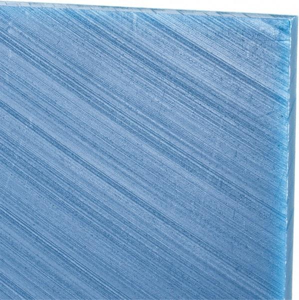 Made in USA - 1/4" Thick x 48" Wide x 5' Long, Polyethylene (UHMW) Sheet - Blue, Glass-Filled Grade - Eagle Tool & Supply