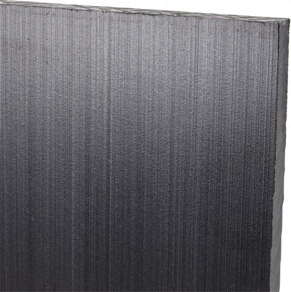 Made in USA - 1/4" Thick x 12" Wide x 1' Long, Polyethylene (UHMW) Sheet - Black, Antistatic Grade - Eagle Tool & Supply
