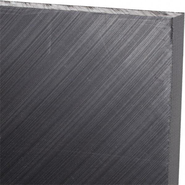 Made in USA - 3/8" Thick x 12" Wide x 1' Long, Polyethylene (UHMW) Sheet - Black, Antistatic Grade - Eagle Tool & Supply