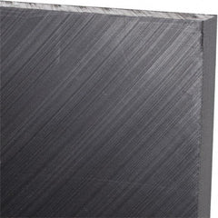 Made in USA - 3/8" Thick x 12" Wide x 1' Long, Polyethylene (UHMW) Sheet - Black, Antistatic Grade - Eagle Tool & Supply