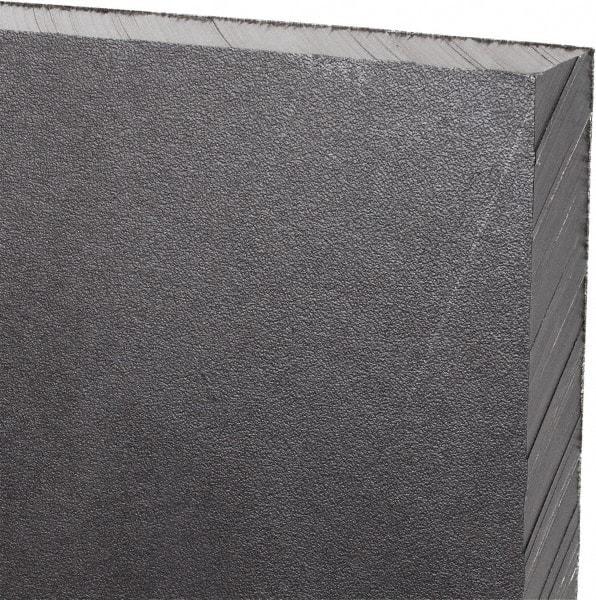 Made in USA - 1/2" Thick x 12" Wide x 1' Long, Polyethylene (UHMW) Sheet - Black, Antistatic Grade - Eagle Tool & Supply