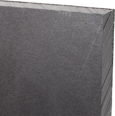 Made in USA - 1/2" Thick x 12" Wide x 1' Long, Polyethylene (UHMW) Sheet - Black, Antistatic Grade - Eagle Tool & Supply