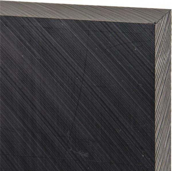Made in USA - 1" Thick x 12" Wide x 1' Long, Polyethylene (UHMW) Sheet - Black, Antistatic Grade - Eagle Tool & Supply