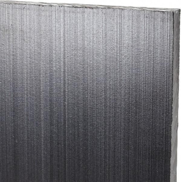 Made in USA - 1/4" Thick x 12" Wide x 2' Long, Polyethylene (UHMW) Sheet - Black, Antistatic Grade - Eagle Tool & Supply
