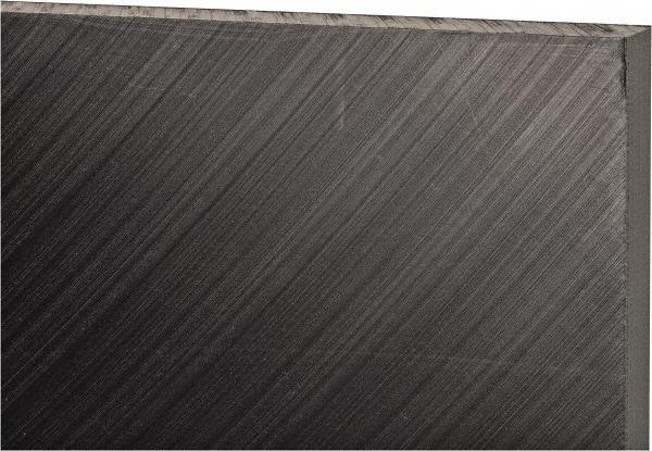 Made in USA - 3/8" Thick x 12" Wide x 2' Long, Polyethylene (UHMW) Sheet - Black, Antistatic Grade - Eagle Tool & Supply