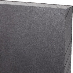 Made in USA - 1/2" Thick x 12" Wide x 2' Long, Polyethylene (UHMW) Sheet - Black, Antistatic Grade - Eagle Tool & Supply