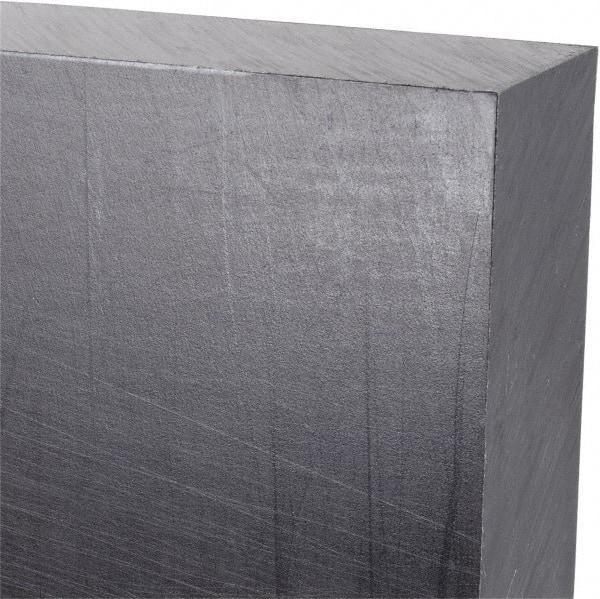 Made in USA - 1" Thick x 12" Wide x 2' Long, Polyethylene (UHMW) Sheet - Black, Antistatic Grade - Eagle Tool & Supply