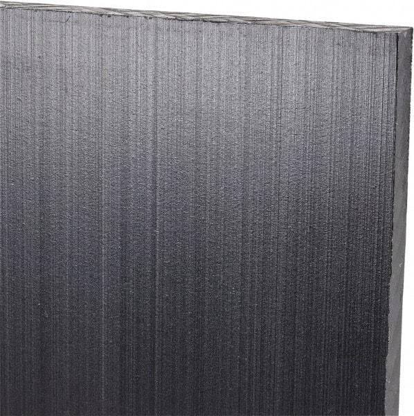 Made in USA - 1/4" Thick x 12" Wide x 3' Long, Polyethylene (UHMW) Sheet - Black, Antistatic Grade - Eagle Tool & Supply