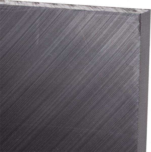 Made in USA - 3/8" Thick x 12" Wide x 3' Long, Polyethylene (UHMW) Sheet - Black, Antistatic Grade - Eagle Tool & Supply