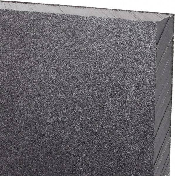 Made in USA - 1/2" Thick x 12" Wide x 3' Long, Polyethylene (UHMW) Sheet - Black, Antistatic Grade - Eagle Tool & Supply