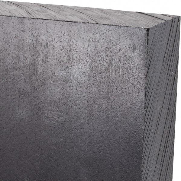 Made in USA - 1-1/2" Thick x 12" Wide x 3' Long, Polyethylene (UHMW) Sheet - Black, Antistatic Grade - Eagle Tool & Supply