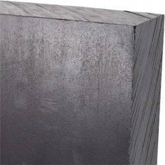 Made in USA - 1-1/2" Thick x 12" Wide x 3' Long, Polyethylene (UHMW) Sheet - Black, Antistatic Grade - Eagle Tool & Supply