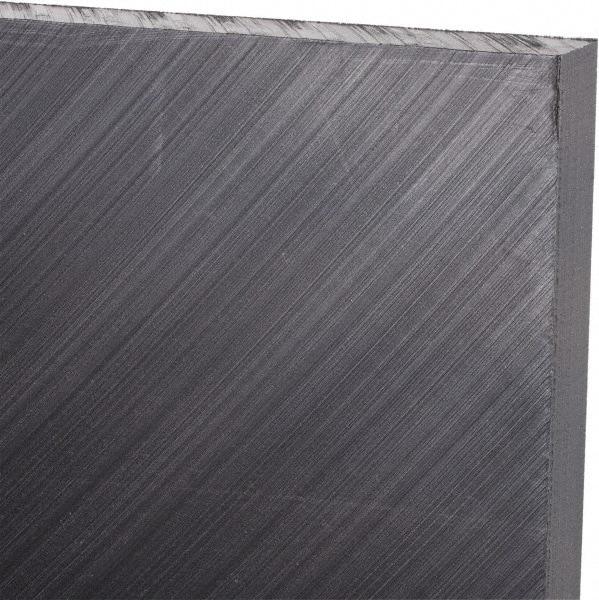 Made in USA - 3/8" Thick x 24" Wide x 2' Long, Polyethylene (UHMW) Sheet - Black, Antistatic Grade - Eagle Tool & Supply
