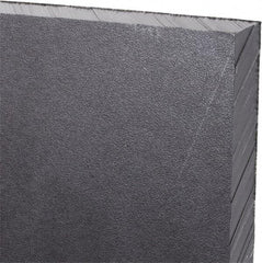 Made in USA - 1/2" Thick x 24" Wide x 2' Long, Polyethylene (UHMW) Sheet - Black, Antistatic Grade - Eagle Tool & Supply